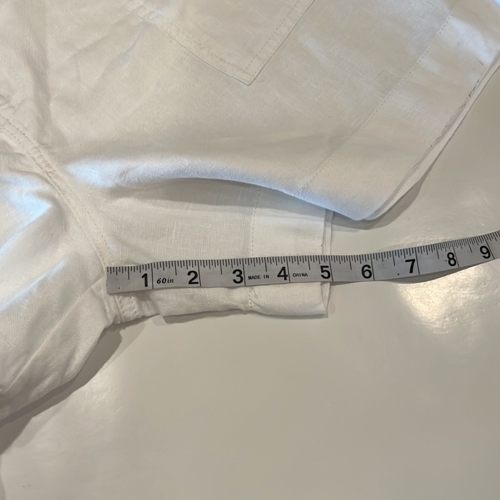 Lauren Ralph Lauren White Linen High Rise Shorts Size 10-SOLD - Picture 6 of 16